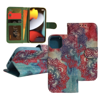 iPhone 13 Pro Max Print 1 Book Case - Porte-cartes - Fermeture magnétique