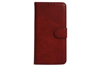 Étui portefeuille pour Samsung S21 Plus - Porte-cartes - Fermeture magnétique - Bordeaux 