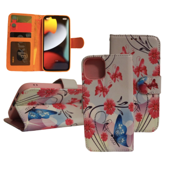 iPhone 13 Pro Max Print 9 Book Case - Kartenhalter - Magnetischer Verschluss