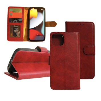 Étui portefeuille pour Samsung S21 Plus - Porte-cartes - Fermeture magnétique - Bordeaux 