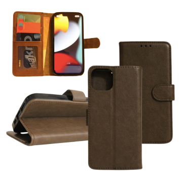 Samsung S21 Plus Boek Hoesje - Kaarthouder - Magnetische sluiting - Donkerbruin