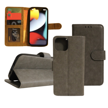 Samsung S21 Plus Boek Hoesje - Kaarthouder - Magnetische sluiting - Grijs 