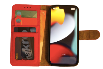 Samsung S21 Plus Wallet Case - Card holder - Magnetic closure - Red  