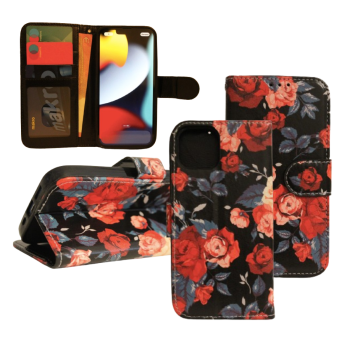 iPhone 13 Pro Max Print 7 Book Case - Kartenhalter - Magnetischer Verschluss